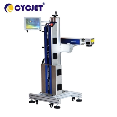 Mesin Ukiran Laser Serat Terbang Mesin Pengkodean Laser 20W Untuk Tanda Pipa HDPE
