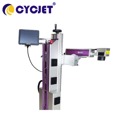 Mesin Penandaan Laser Terbang Industri Printer Laser Serat 120W untuk Tanda Kabel