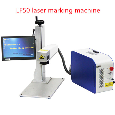 Mesin Pengkodean Dan Penandaan Perhiasan Layar Sentuh 50w Fiber Fly Laser Printer