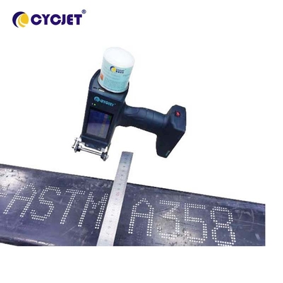 Karakter Besar Tanggal Handheld Inkjet Printer Tinta Putih 62mm Dot Matrix Font